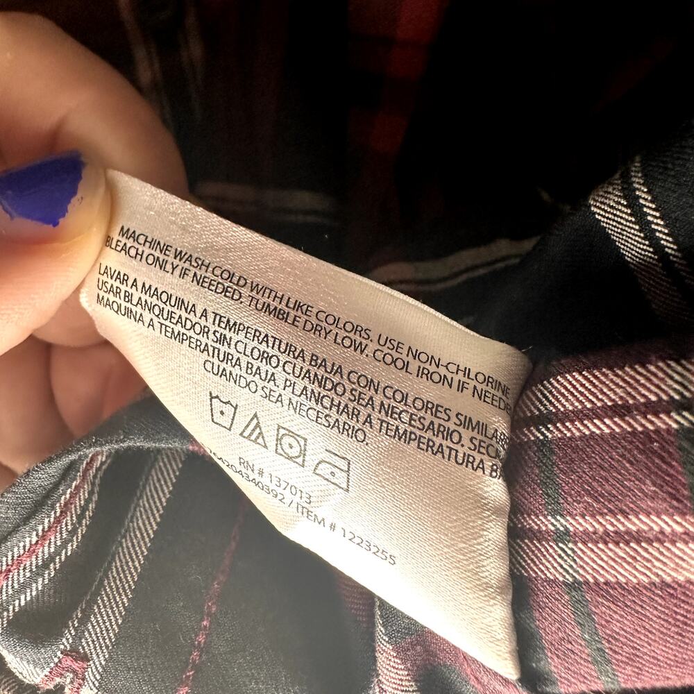 Orvis Classic Collection Long Sleeve Maroon Button Up Plaid Shirt XL Heritage - Picture 5 of 6